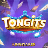 Tongits card game tile showing a fan of playing cards
